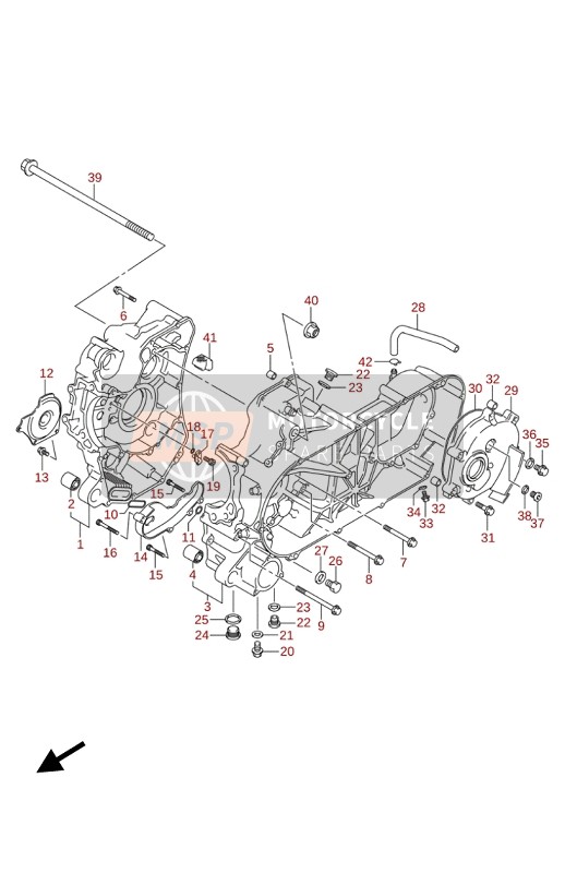 Suzuki AN400A BURGMAN 2020 CRANKCASE for a 2020 Suzuki AN400A BURGMAN